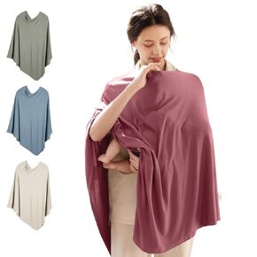 Rayon Made from Bamboo Nursing Cover for Baby Breastfeeding,360° Full Privacy Soft & Breathable Breastfeeding Covers Up for Women,Machine Washable Nursing shawl,Stretchy Carseat Cover