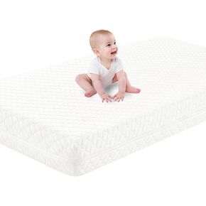 Crib Mattress, Dual-Sided Breathable Baby and Toddler Memory Foam Mattress with Removable and Washable Cover, 100% Knitted Fabric, Fits Standard Cribs & Toddler Beds, 52" x 28" x 5"