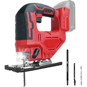 Cordless Jig Saw for Milwaukee 18V Battery, 0°-45° Bevel Cuts,Jigsaw Tool, 3-Position Orbital for Wood/Metal/PVC Cutting
