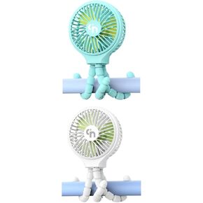 WiHoo Stroller Fan Blue and White