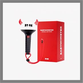 BABYMONSTER Official Fanlight with Tracking, Red, 1x1x2 inches, Baby Shower Lightstick Album