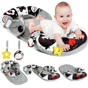 Urmywo Tummy Time Mat - 4 in 1 Tummy Tummer Time و Courted Pareal ، ودعم جالس لدعم حديثي الولادة من 0 إلى 12 شهر