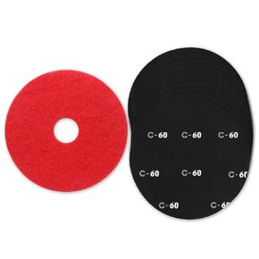 17" Sanding Screen Discs with Buffer Pad,10 Pack 80 Grit Mesh Floor Sanding Screen - for Wood Floor,Epoxy Maintenance