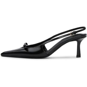 Mattiventon Slingback Heels for Women Kitten Heels Bow Ankle Strap Pointed Toe Heel Sexy Wedding Dress Party Pumps