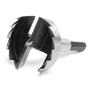 2-1/2 Inch Forstner Drill Bit, Saw Toothed Forstner Bit for Hard Wood, Soft Wood, Veneered Plywood, Plastic, Drilling Hole Saw Woodworking Hinge Cutter Tool
