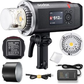 Godox AD600BM II AD600 BM II II AD600BMII Flash ، 0.01-1.9S إعادة التدوير/المزامنة واحدة مع X3/GN87 40W نماذج LED/16 مؤشرات مجموعة ألوان/مدة فلاش 1/220-1/11760S/نطاق الطاقة من 1/1/1/512