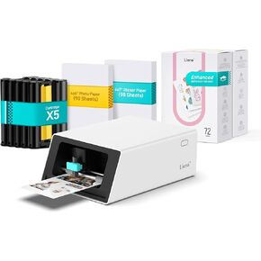 Liene PixCut S1 Ultimate Pro Pack - All-in-One Sticker Maker Machine for Custom Stickers, High-Volume Printing&Professional-Grade Photos, Thermal Dye-Sublimation, 300 DPI Prints, Precise