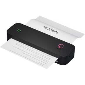 Portable-Thermal-Printer, Portable Printers Wireless for Travel, Inkless-Small-Printer, Support A4/8.5 x 11'' Thermal Paper for Office, Travel, Home, Support iOS, Android, Windows