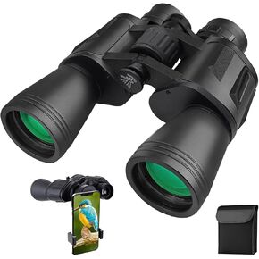 20x50 Binoculars for Adults, Binoculars HD High Powered Professional Binoculars for Bird Watching Travel Stargazing Concerts Outdoor Sports-BAK4 Prism FMC Lens,Waterproof, Fogproof with Phone Adapter