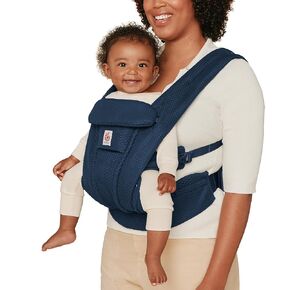 Ergobaby Omni Deluxe All Carry Positions Breathable Mesh Baby Carrier with Enhanced Lumbar Support & Airflow, Newborn to Toddler, (Holds 7-45 lbs), Pearl Grey