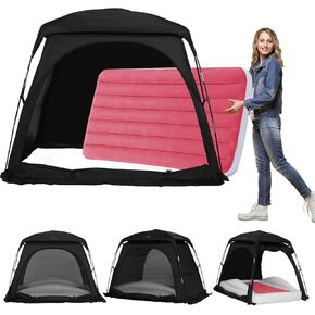 Blackout Tent for Toddler Travel Bed CPC Certified, Blackout Tent for Inflatable Kids Air Mattress, Portable Toddler Cot, Easy Setup Baby Sleep Pod Travel Essential