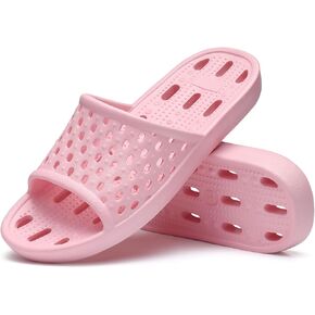 Litfun Shower Shoes for Women Non-Slip Quick Dry Shower Slippers Lightweight Pool Sandals with Drain Holes for College Dorm, Beach, Bathroom & Gym