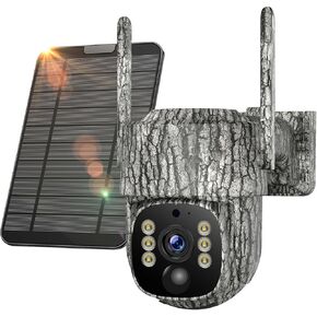 Cellular Trail Camera- 4G LTE with Unlimited Data, 360° View FHD Live Streaming Solar Panel Night Vision Motion Detection Two-Way Audio Game Camera for Hunting & Outdoor Security