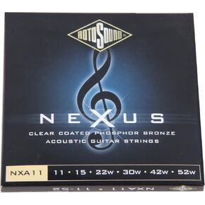 Rotosound NXA11 Nexus Coated Phoshor Broze Acoustic Guitar Strings (11 15 22w 30w 42w 52w)