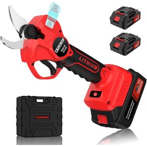 مقصات تقليم كهربائية مع عمود تمديد مرتفع 6 أقدام و 2 في 1-in-1cordless مع محرك بدون فرش ، قطره 1.2 بوصة ، تقليص قطب يعمل بالبطارية مع بطارية 2.0AH 2PCS (شفرتين محددتين)
