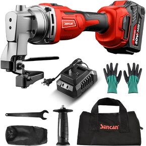 Cordless Gauge Shear, Metal Cutter 2600RPM Brushless Motor for Cutting Aluminium, Stainless Steel, Plastic (With 1 4.0AH Battery)