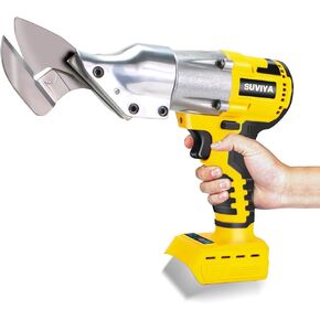Cordless Sheet Metal Shear Brushless Compatible With Dewalt 20v Max Battery Electric Metal Scissors 133 Ft-Lbs Torque Cutting Thickness 18GA Metal/Iron 360 Degree Pivoting Head (Tool Only)