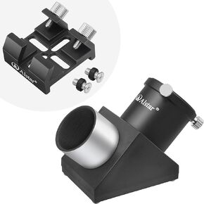 Alstar 1.25 inch 90 Degree Diagonal Mirror - Bundle with - Universal Dovetail Base for Finder Scope