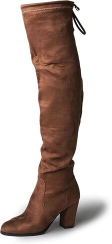 حذاء J. Adams Aspen للنساء - حذاء بكعب متوسط ​​ورباط فوق الركبة in Kuwait