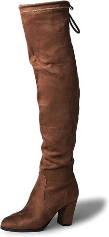 حذاء J. Adams Aspen للنساء - حذاء بكعب متوسط ​​ورباط فوق الركبة in Kuwait