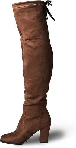 حذاء J. Adams Aspen للنساء - حذاء بكعب متوسط ​​ورباط فوق الركبة in Kuwait