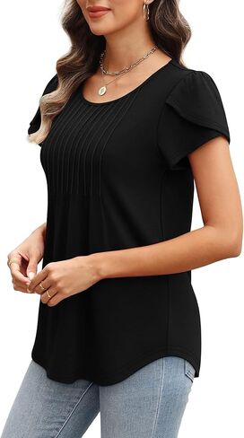 OFEEFAN WOMENS TOPS TULIP Short Sleeve Blouses مطال in Saudi Arabia