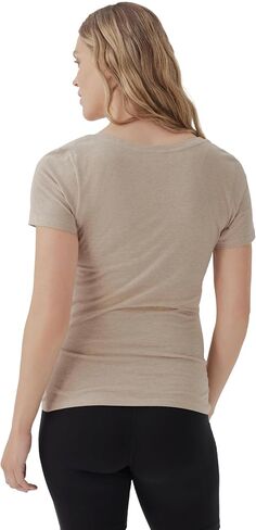Pact Organic Cotton V-Neck Ruched Maternity Tee Shirts, Soft Pregnancy Top with Stretch in Saudi Arabia