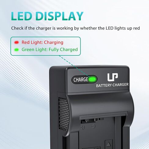LP-NP-FW50 Battery Pack and Portable Charger,LP 2-Pack Replacement Battery Compatible with Sony Alpha A6000, A6400, A6100, A6300, A6500, A5100, A7, A7 II, A7R, A7R II, A7S, A7S II and Other Cameras in Saudi Arabia