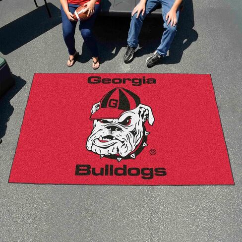 FANMATS NCAA University of Georgia Bulldogs Nylon Face All-Star Rug , 34"x45" in Saudi Arabia