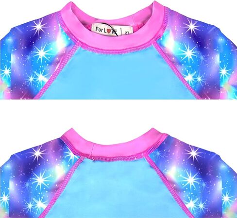 Girls Swimsuit 2-Piece Rash Guard Swimwear Set Girls Bathing Suits 2-10 Years in Saudi Arabia
