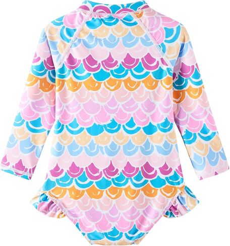 Umelok Baby Girls 'One Piece Swimsuit Rash Guard Swimwear Long Long مع حماية من أشعة الشمس UPF 50+ in Kuwait
