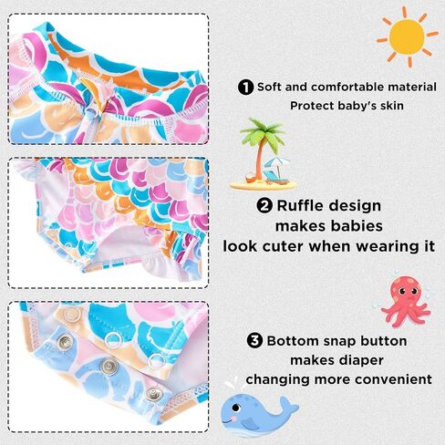 Umelok Baby Girls 'One Piece Swimsuit Rash Guard Swimwear Long Long مع حماية من أشعة الشمس UPF 50+ in Kuwait