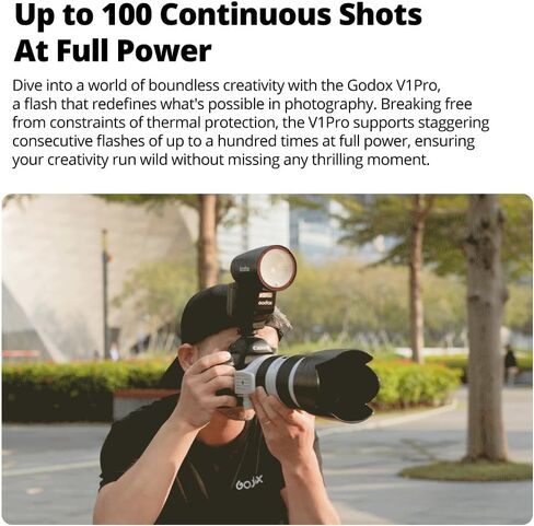 Godox V1Pro S V1Pro-S USA إصدار TTL Camera Camera Flash ، 76WS HSS 1/8000S ، بطارية ليثيوم مدمجة ، مصباح نمذجة LED ، LNNOVative Flash SU-1 لكاميرا Sony in Saudi Arabia
