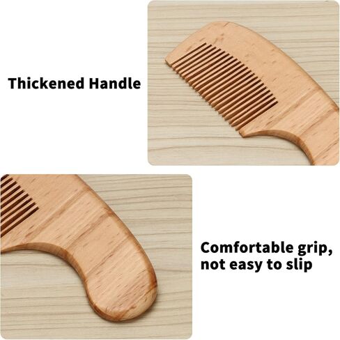 Wooden Natural Goat Bristle Brush and Cradle Cap Comb Set - 5 in 1 Baby Grooming Kit for Newborns, Toddlers, Boys, and Girls (Blue) in Kuwait