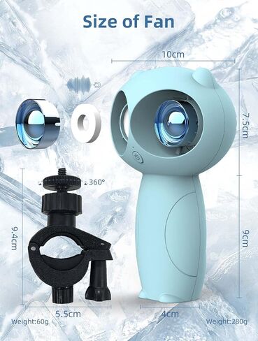 Mini Portable Stroller Fan with Aromatherapy, 360° Swivel Universal Clip Detachable, 3 in 1 Small Handheld Fans, USB Rechargeable Clip Fan, 6000mAh Battery Operated Personal Fan 3 Wind Speeds in Saudi Arabia