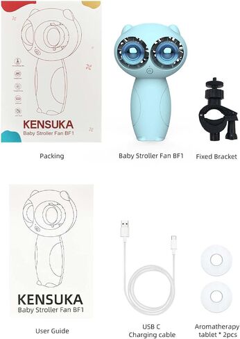 Mini Portable Stroller Fan with Aromatherapy, 360° Swivel Universal Clip Detachable, 3 in 1 Small Handheld Fans, USB Rechargeable Clip Fan, 6000mAh Battery Operated Personal Fan 3 Wind Speeds in Saudi Arabia