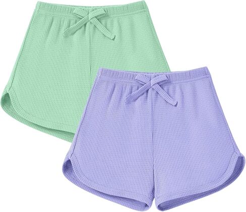 Neutocd Toddler Baby Girls Shorts Little Girls Kids Dolphin Shorts for Athletic Dance Running Summer 2 Pack in Saudi Arabia