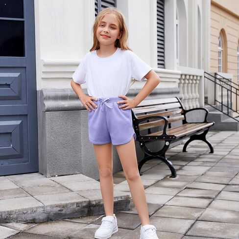 Neutocd Toddler Baby Girls Shorts Little Girls Kids Dolphin Shorts for Athletic Dance Running Summer 2 Pack in Saudi Arabia