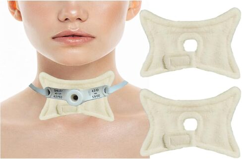 2 pcs Trach Pads, Reusable Trach Tube Covers, Tracheostomy Dressing Pads Tracheostomy Tube Holder Pad, Tracheostomy Trach Tube Supplies, Trach Pads for Adaptive Surgical Tracheostomy Pad (Pink) in Kuwait