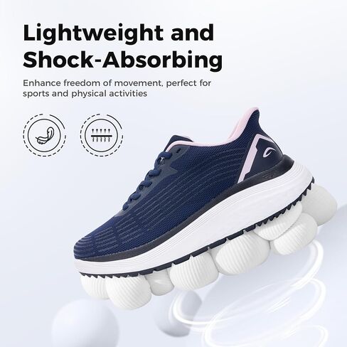 GOOBON Womens Arch Support Walking Shoes Orthotic Plantar Fasciitis Sneakers Lightweight Athletic Running Tennis for Gym Workout in Saudi Arabia