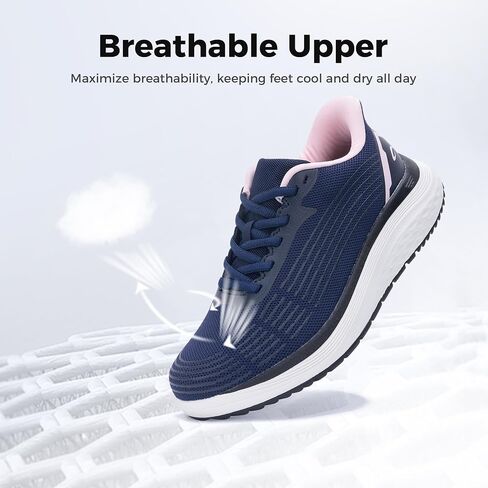 GOOBON Womens Arch Support Walking Shoes Orthotic Plantar Fasciitis Sneakers Lightweight Athletic Running Tennis for Gym Workout in Saudi Arabia