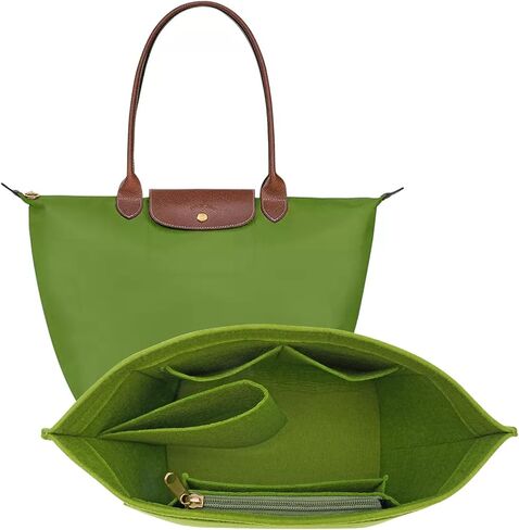 منظم اللباد متوافق مع حقيبة يد Longchamp Le pliage L (أخضر، كبير) in Kuwait