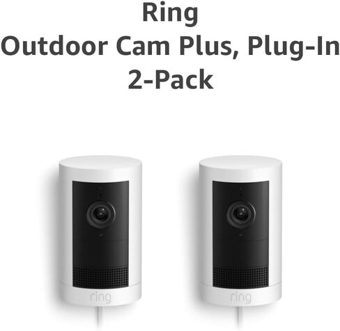 Ring Outdoor Cam Plus (Newest Model), Black with PoE+ Converter Mount in Saudi Arabia