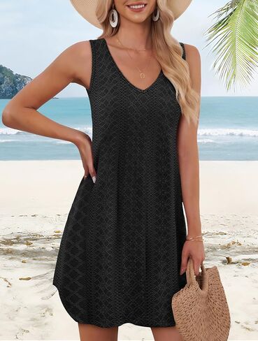 Aokosor Womens Summer Dresses 2025 VOOLE V NECK Sundresses Sundresses Coverup in Kuwait