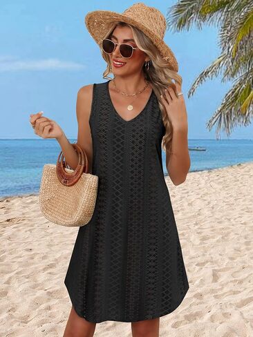 Aokosor Womens Summer Dresses 2025 VOOLE V NECK Sundresses Sundresses Coverup in Kuwait