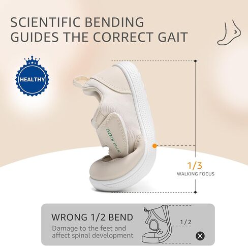 Wide Toe Box Toddler Shoes Zero Drop Boys Girls Barefoot Shoe Non-Slip Little Kids Sneakers for First Walking in Kuwait