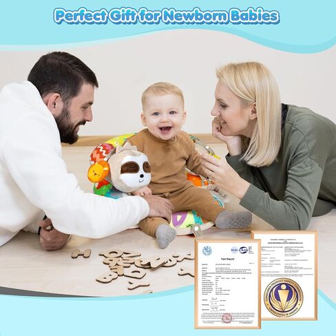 URMYWO Tummy Time Mat - 4 in 1 Cozy Tummy Time & Seated Support Pillow, Sitting Support for Newborn 0-12 Months, Infant Baby Sit Me Up Floor Seat Early Sensory Development Gifts Tummy Time Play Toys in Kuwait