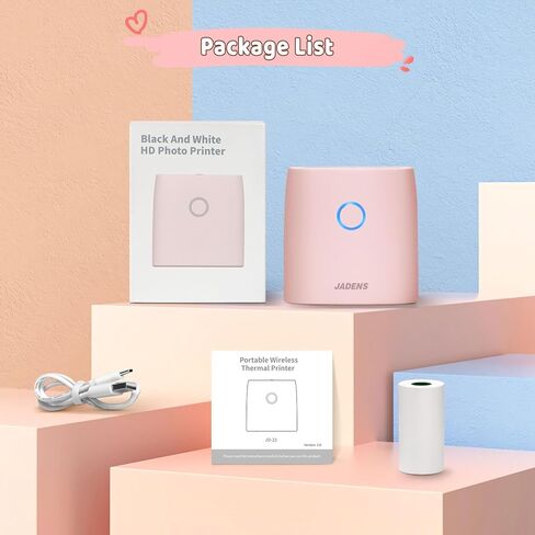 JADENS Sticker Printer with 5Rolls Thermal Paper in Kuwait