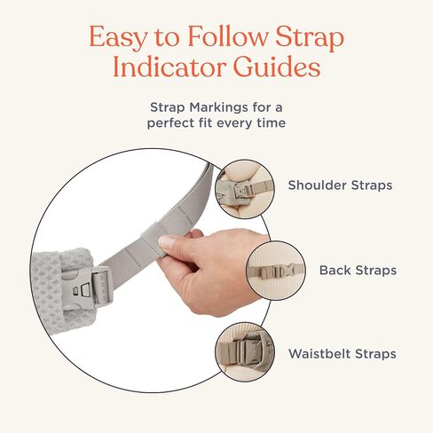 Ergobaby Omni Deluxe All Carry Positions Breathable Mesh Baby Carrier with Enhanced Lumbar Support & Airflow, Newborn to Toddler, (Holds 7-45 lbs), Pearl Grey in Saudi Arabia