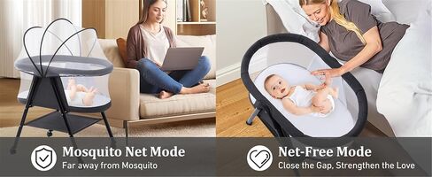 BABSINETS BASSINETS ، 3 in1 Baby Crib ، متينة ، محمولة وسهلة التجميع ، شبكة البعوض والحقيبة المحمولة. (لون القرنفل) in Kuwait